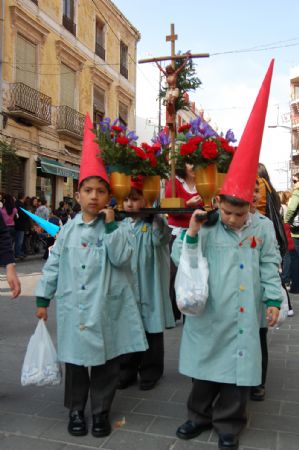 CON LOS MS PEQUEOS COMO PROTAGONISTAS ARRANCARON LOS ACTOS DE SEMANA SANTA EN JUMILLA