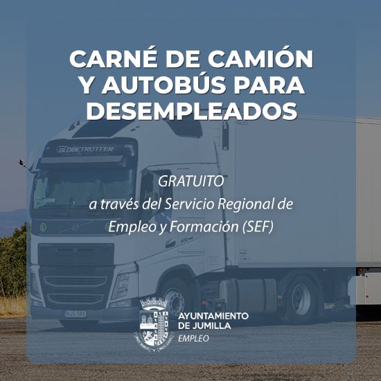 Los desempleados de la Regin de Murcia podrn sacarse el carn de conducir de camin y autobs de forma gratuita 