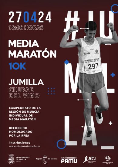 La Media Maratn-10K Jumilla Ciudad del Vino ser el prximo sbado 27 de abril