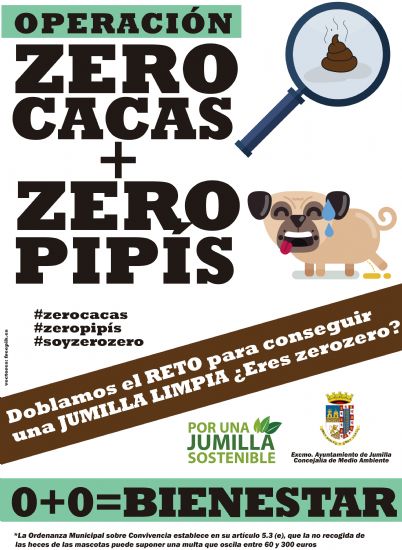 Medio Ambiente presenta la campaa Zero Cacas + Zero Pips para seguir incidiendo en la limpieza de los excrementos y orines de las mascotas