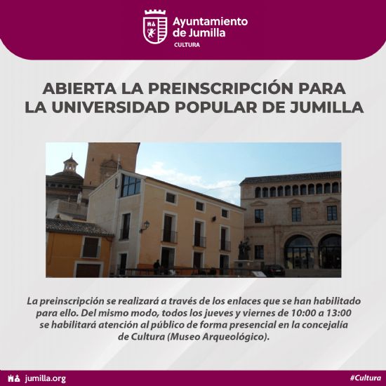Abierto el plazo de preinscripcin en la Universidad Popular Ana Toms Herrero