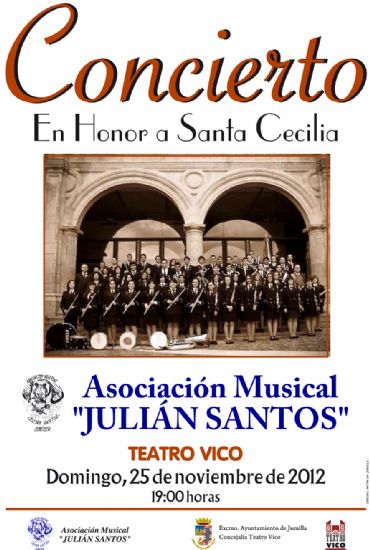 El domingo el Teatro Vico ofrece el Concierto de Santa Cecilia.