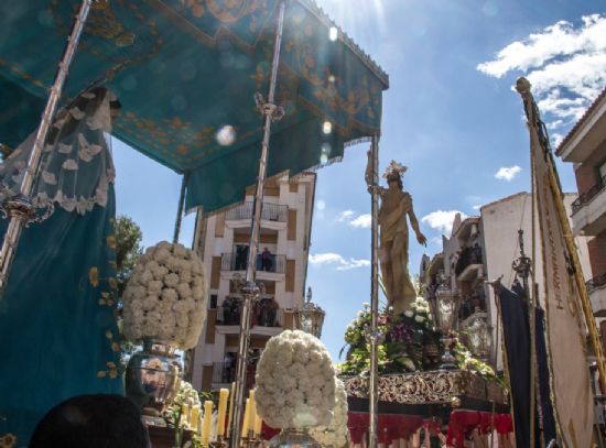 El Encuentro y la Procesin de Jess Resucitado ponen fin a la Semana Santa de Jumilla