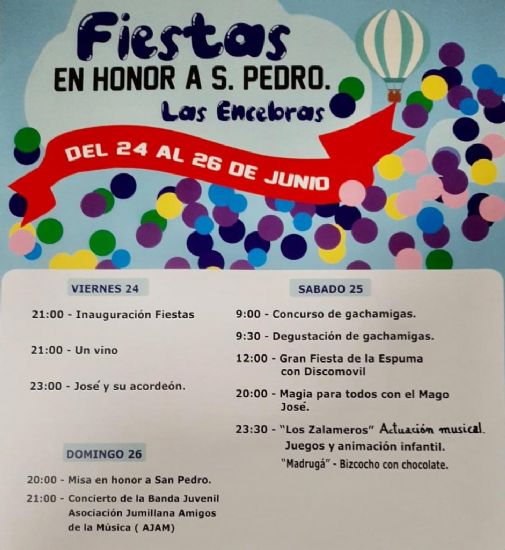 Las Encebras celebra este fin de semana sus fiestas en honor a San Pedro