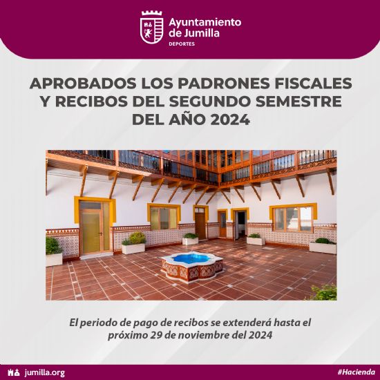 Aprobados los padrones fiscales y recibos del segundo semestre de 2024