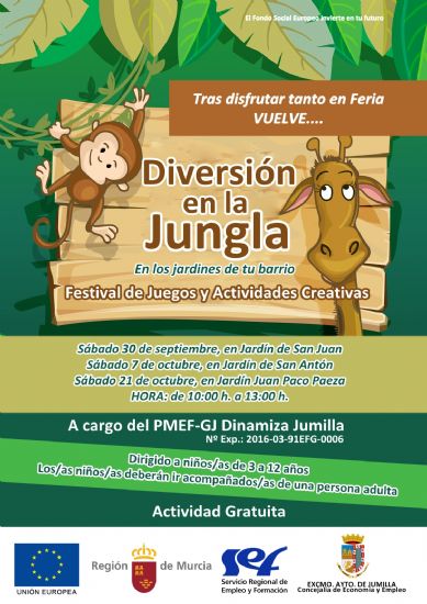 Este sbado regresa Diversin en la Jungla, un festival de juegos y actividades creativas