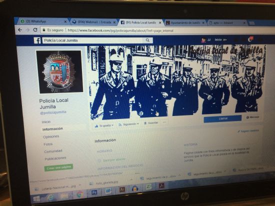La Polica Local de Jumilla abre una pgina de Facebook