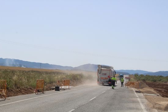 Las obras de acondicionamiento de la carretera Jumilla-Ontur, afectada por la DANA, finalizarn la prxima semana